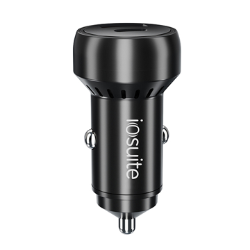 Picture of iOsuite 60 Watt Dual USB-C+ USB-A Fast Car Charger Black