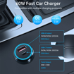 Picture of iOsuite 60 Watt Dual USB-C+ USB-A Fast Car Charger Black